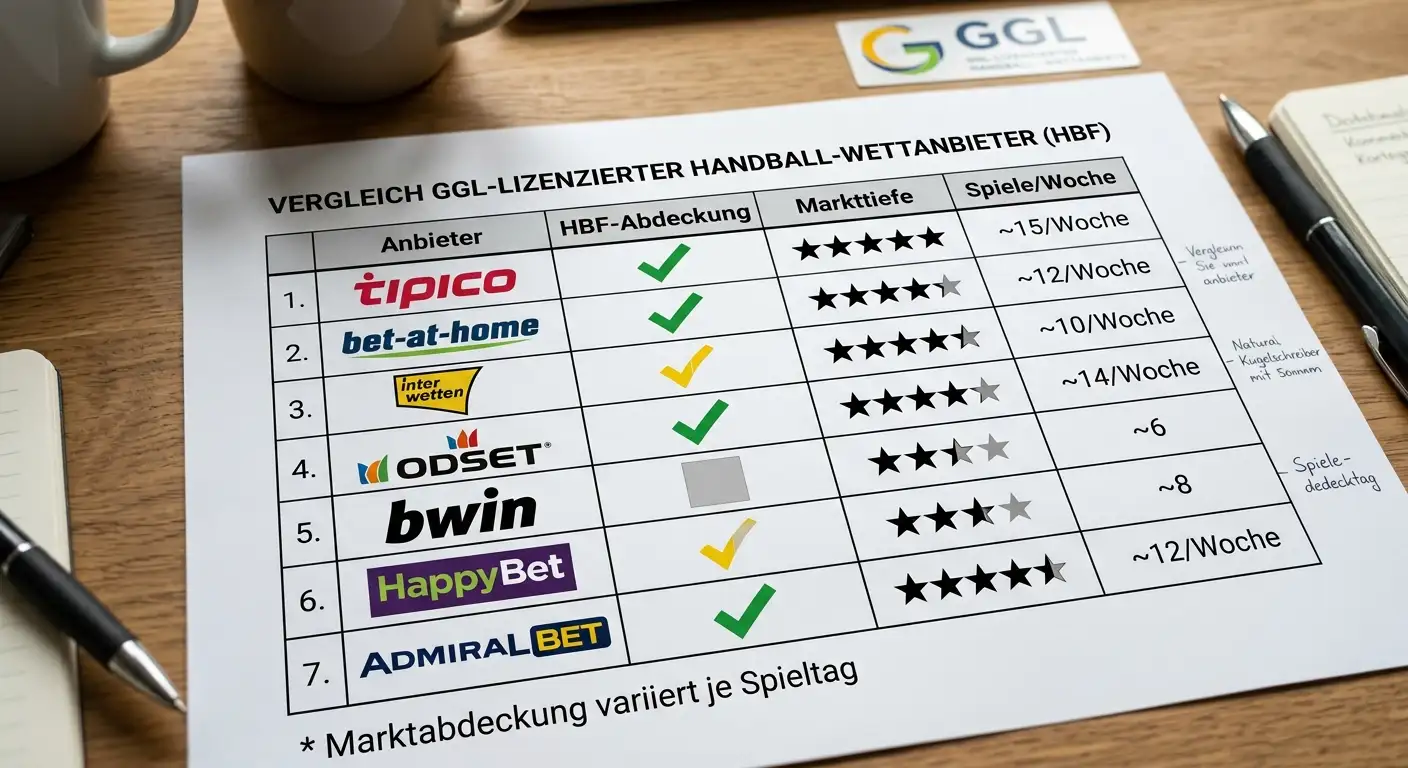 HBF Anbieter Abdeckung GGL Handball Frauen Bundesliga: Welche lizenzierten Buchmacher Frauenhandball-Wetten anbieten