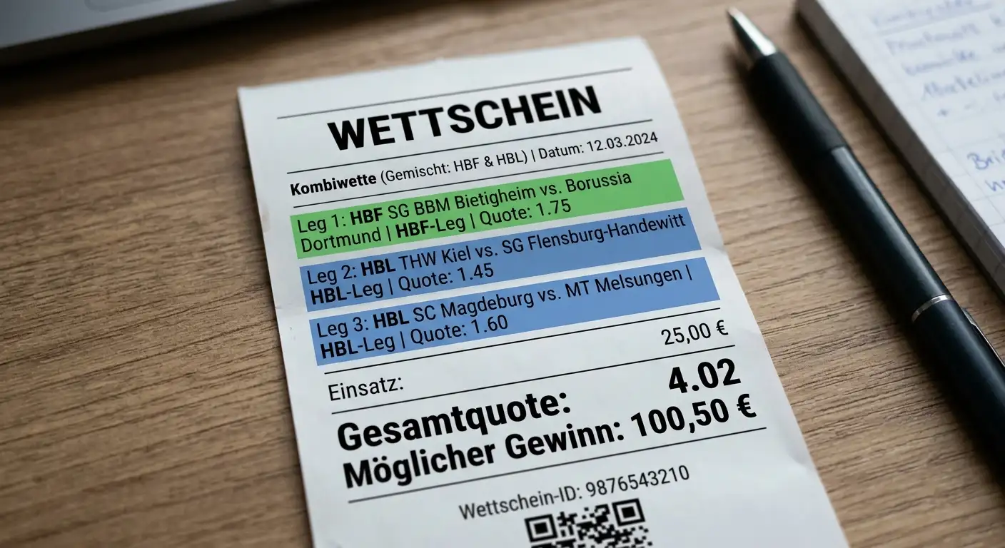 Gemischte Handball Kombi HBF HBL: Frauen-Bundesliga-Tipps mit HBL-Spielen in Kombiwetten kombinieren