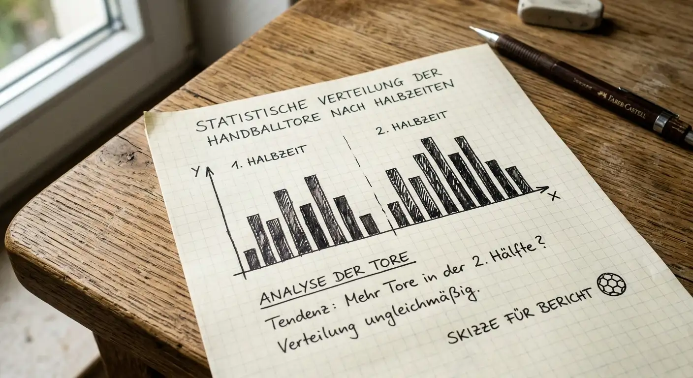 Torzahlen erste Halbzeit Handball Bundesliga — statistische Verteilung im Saisonvergleich