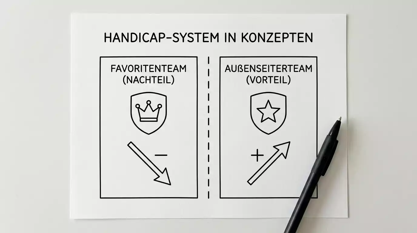 Grundlagen der Handball-Handicap-Wette: Favorit mit negativem Handicap und Außenseiter mit positivem Handicap