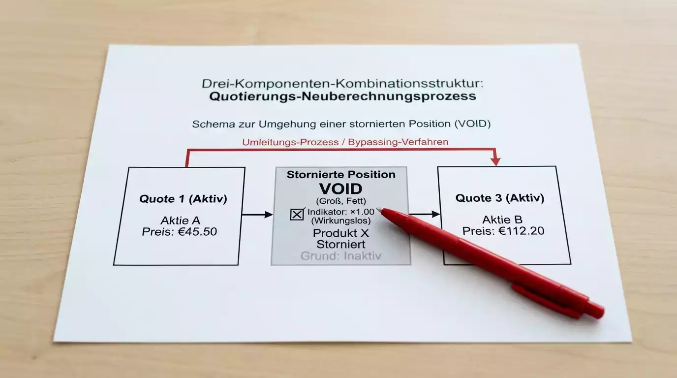 Beispiel für ein Void-Leg in einer Handball-Kombiwette und Neuberechnung der Restquote