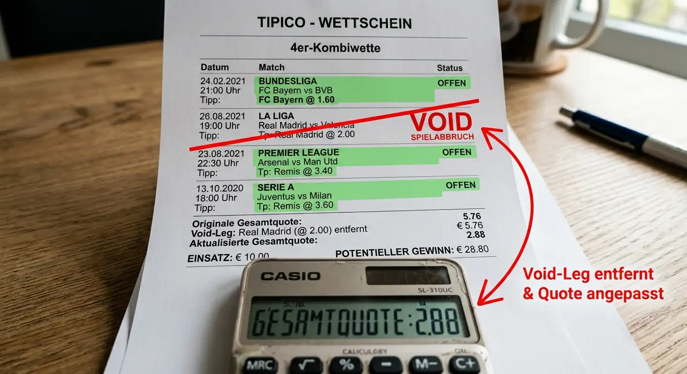 Void Leg Berechnung Handball Kombirechner: Abgesagtes Spiel und reduzierte Gesamtquote in der Kombiwette