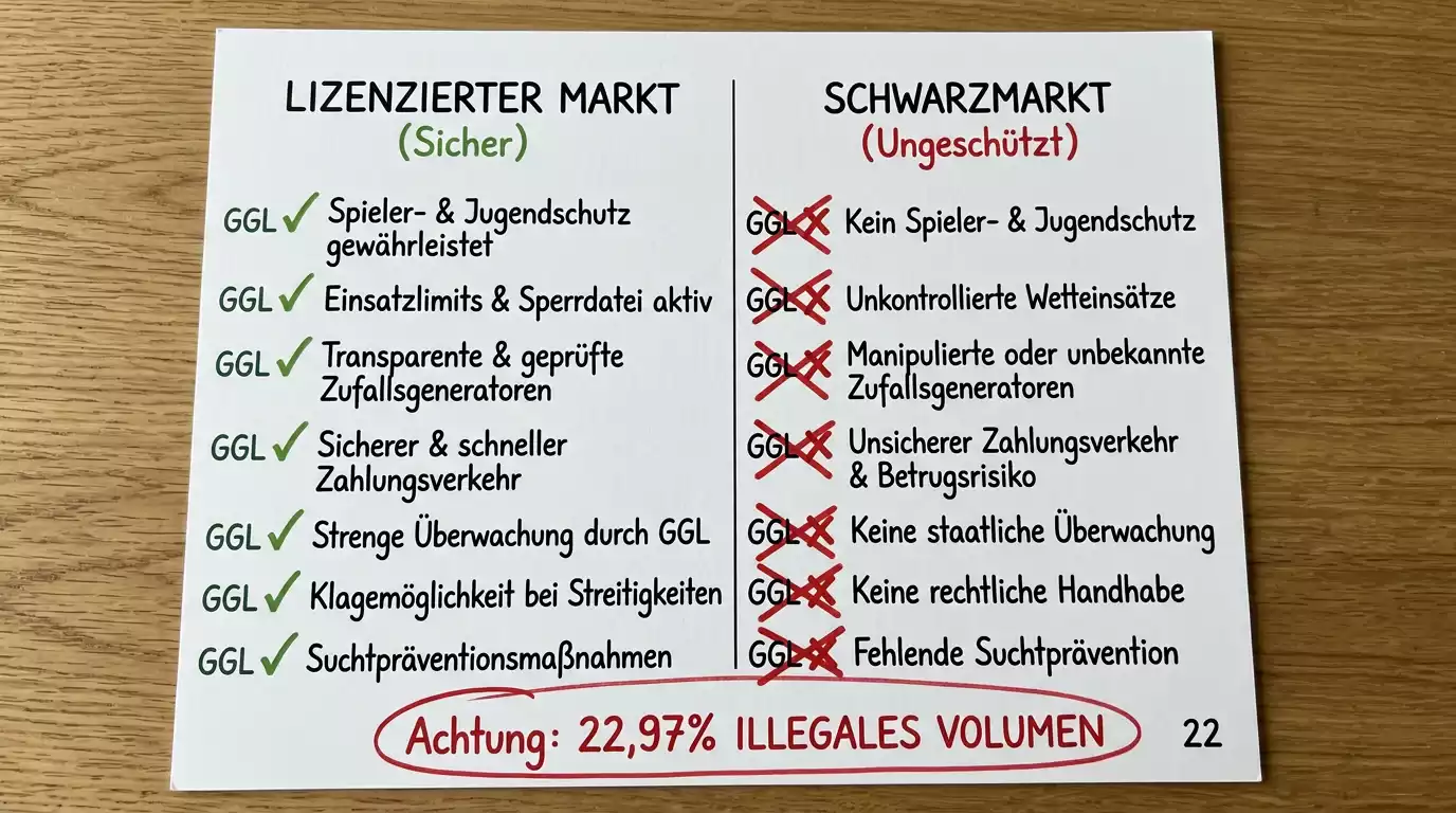 Schwarzmarkt Handball Kombiwetten: Warum unlizenzierte Anbieter ohne GGL-Lizenz gefährlich für Spieler sind