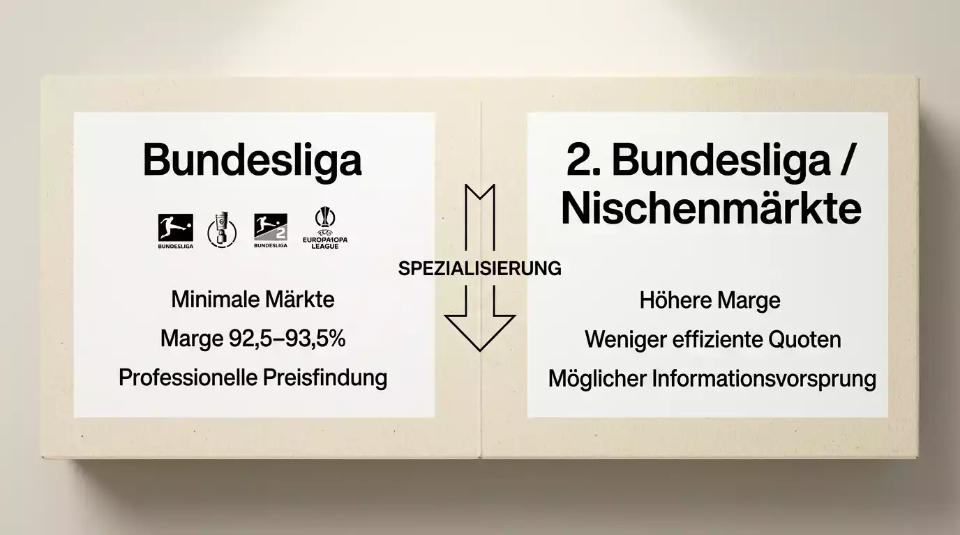 Liga-Spezialisierung für Handball Kombiwetten: Bundesliga versus Nischenmärkte wie 2. Bundesliga und Håndboldligaen