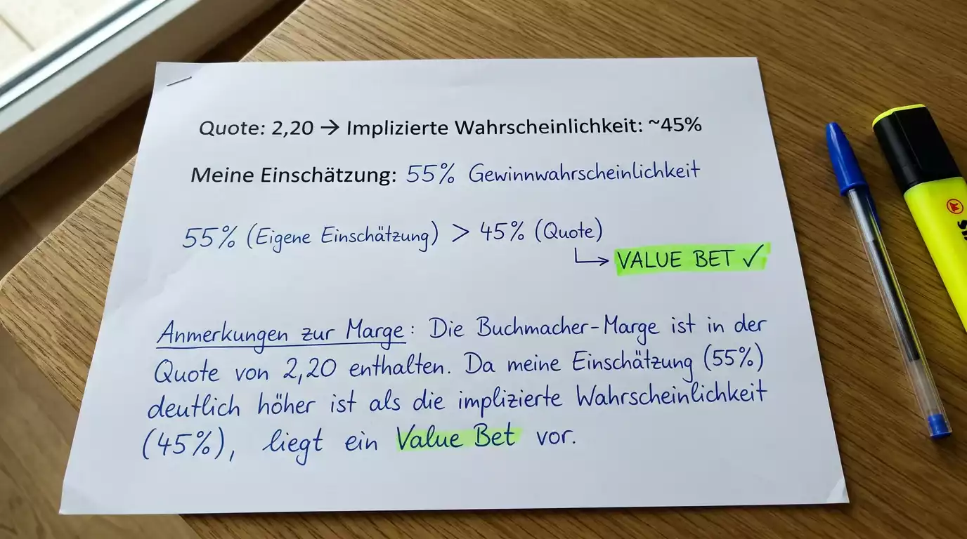 Value Bet Analyse für Handball Kombiwetten: Implizite Wahrscheinlichkeit berechnen und Quotenschlüssel bewerten