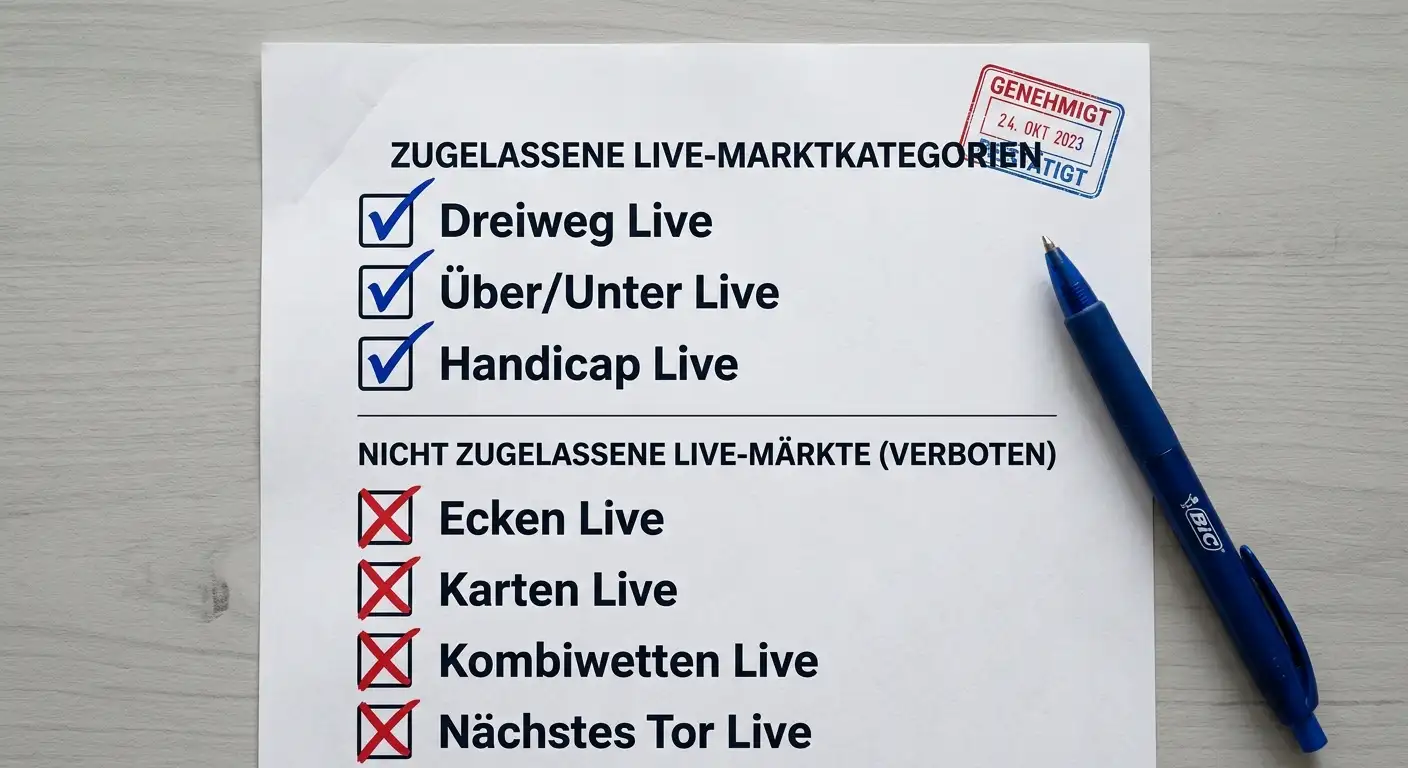 Erlaubte Live-Handball-Märkte für Kombiwetten bei GGL-lizenzierten Anbietern: Dreiweg, Über/Unter und Handicap