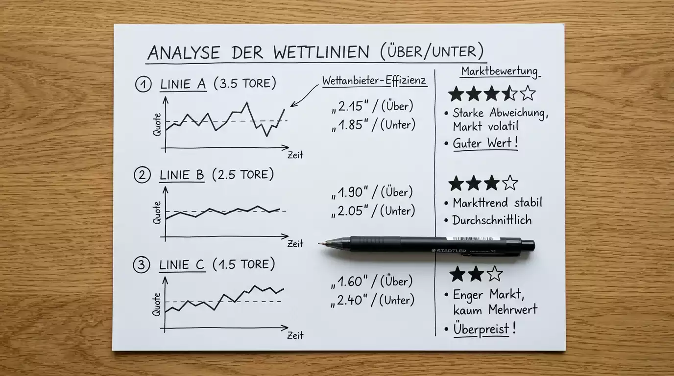 Auswahl optimaler Über/Unter-Linien für Handball-Kombiwetten: Linienbewertung und Buchmacher-Effizienz