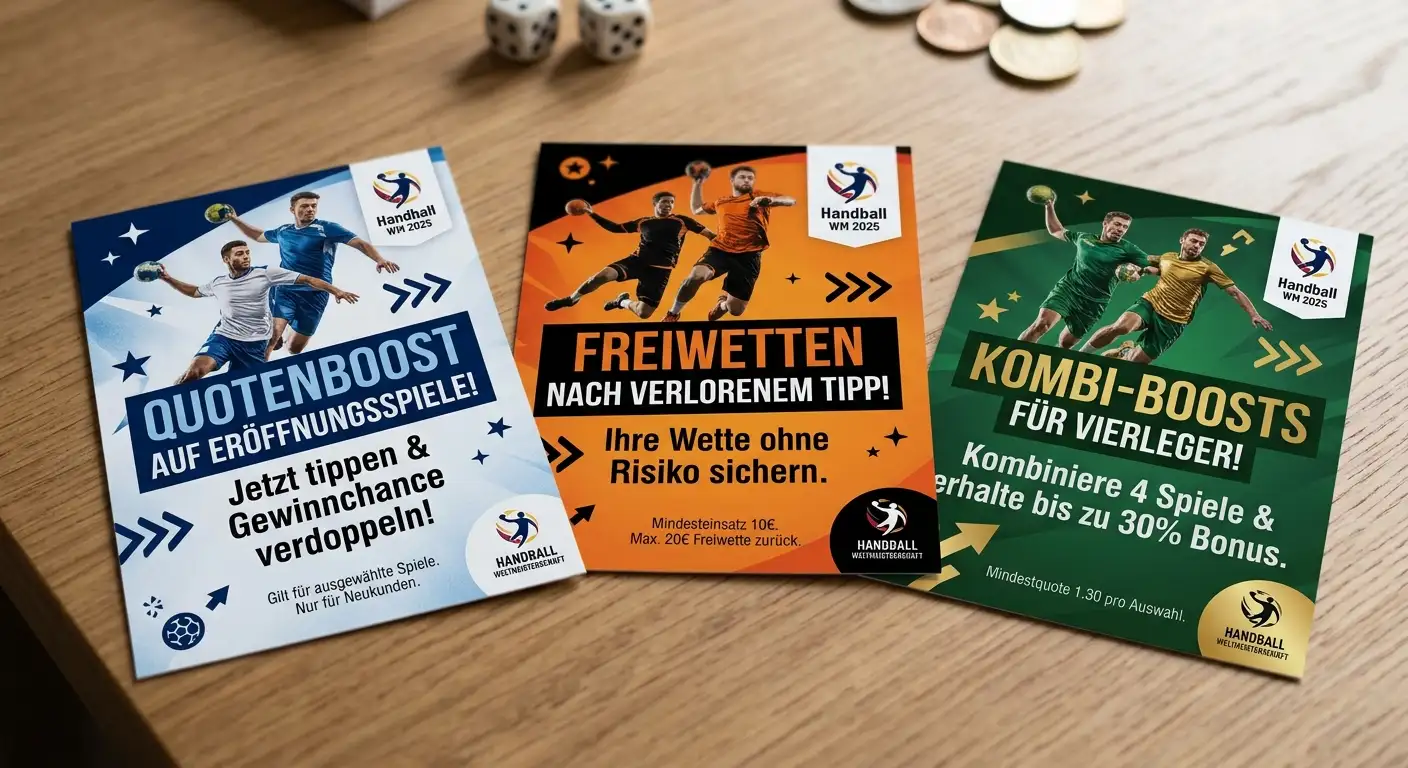 Quotenboosts und Freiwetten bei Handball-WM und EM — wie Turnier-Promotionen funktionieren und wo der echte Wert liegt