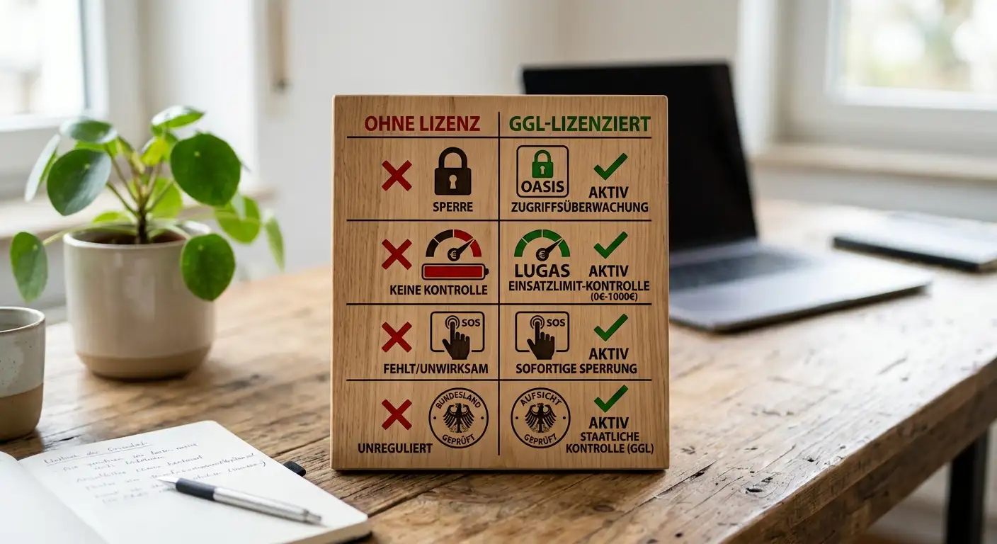 Illegale Buchmacher fehlender Spielerschutz: OASIS LUGAS und Panic Button fehlen bei Schwarzmarkt-Anbietern